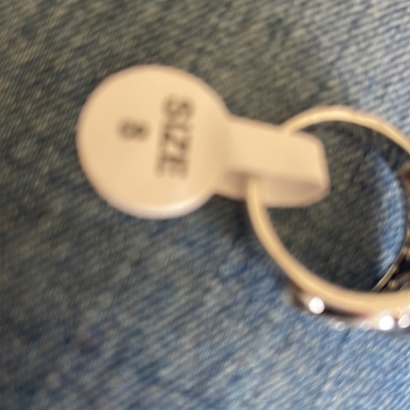 Turquoise silver boho style fashion ring size 8 - Picture 4 of 4